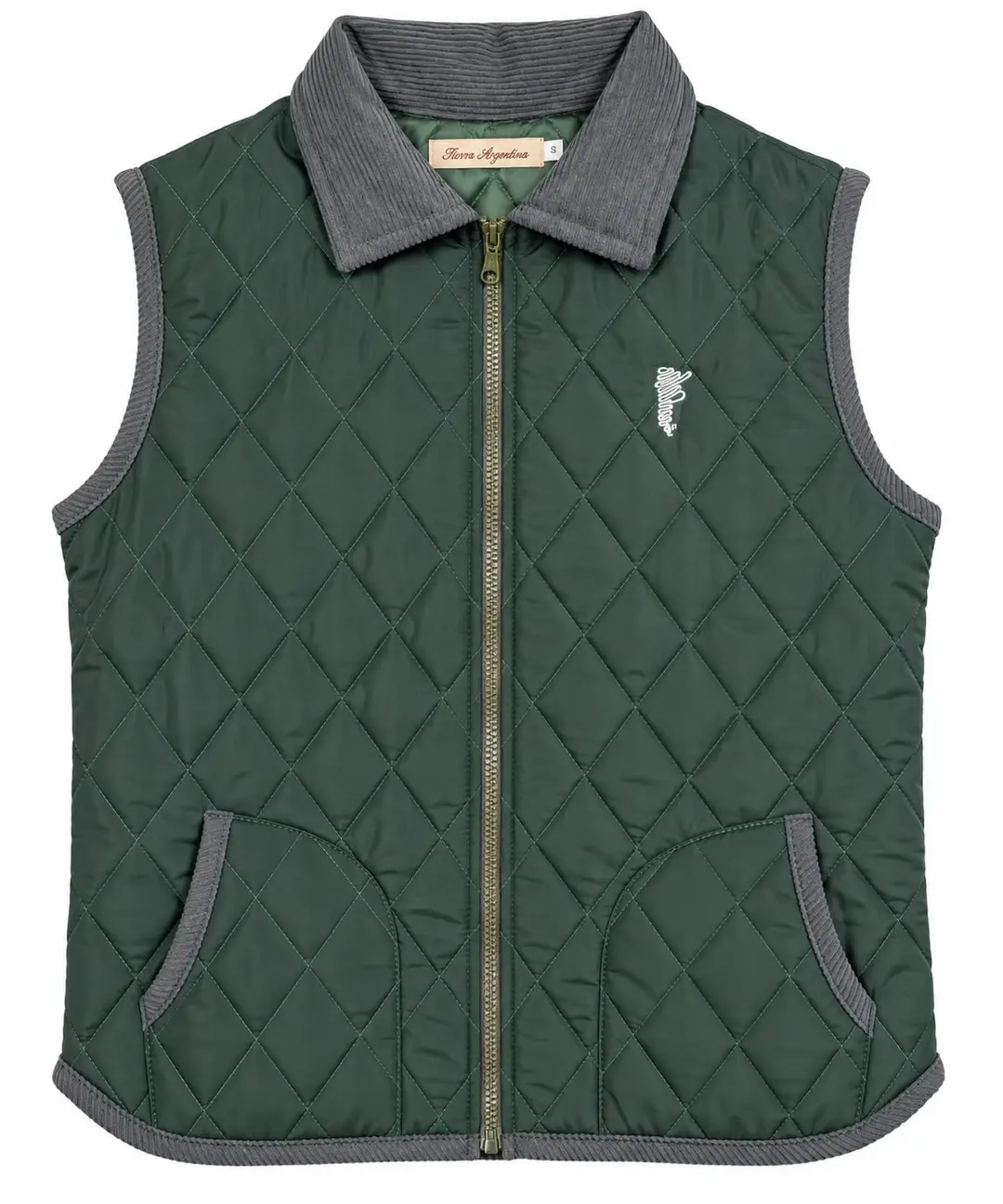 Chaleco Matelasse Verde d, para dama — Tierra Argentina