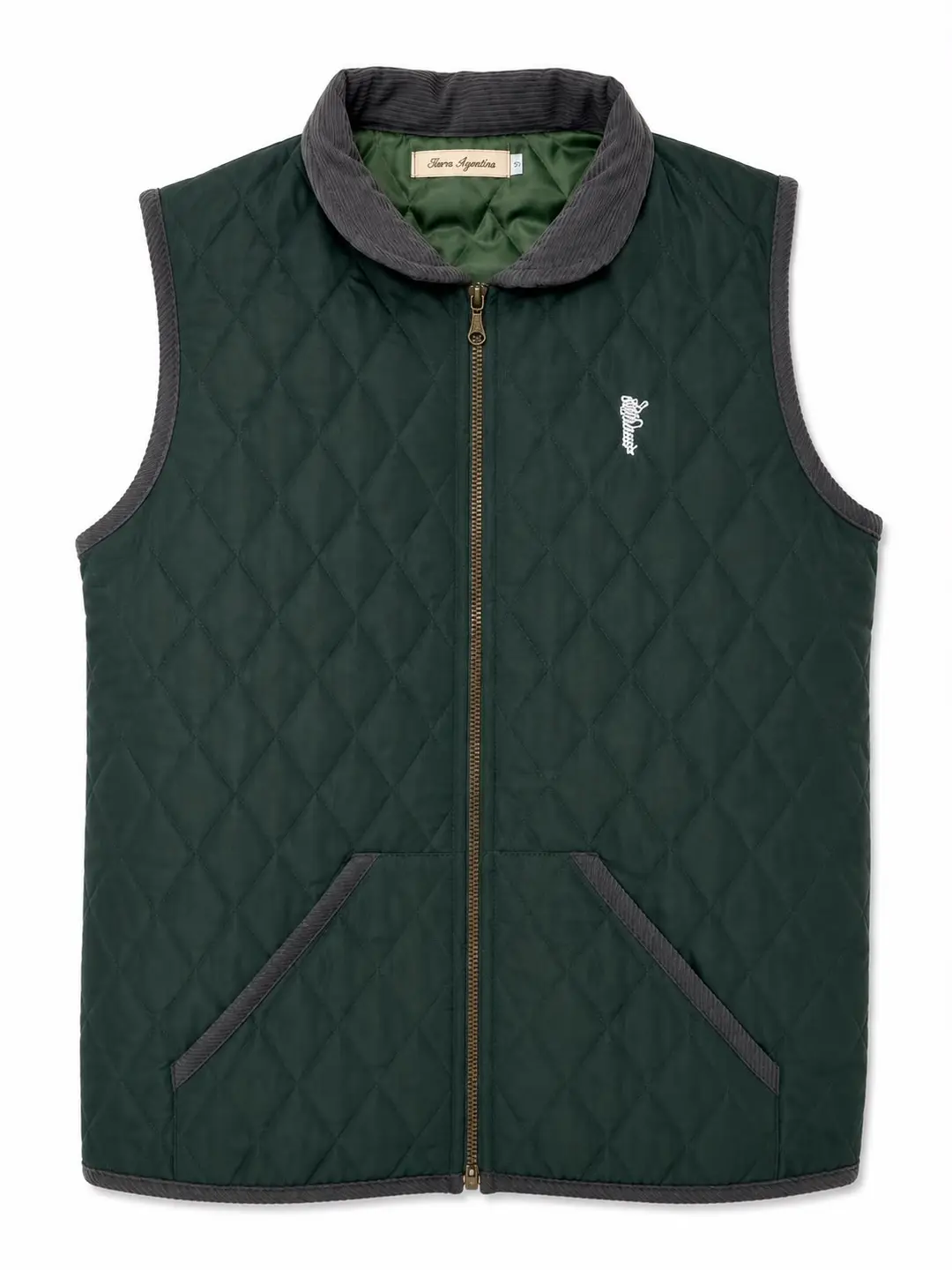 Chaleco Matelasse Verde, para caballero — Tierra Argentina
