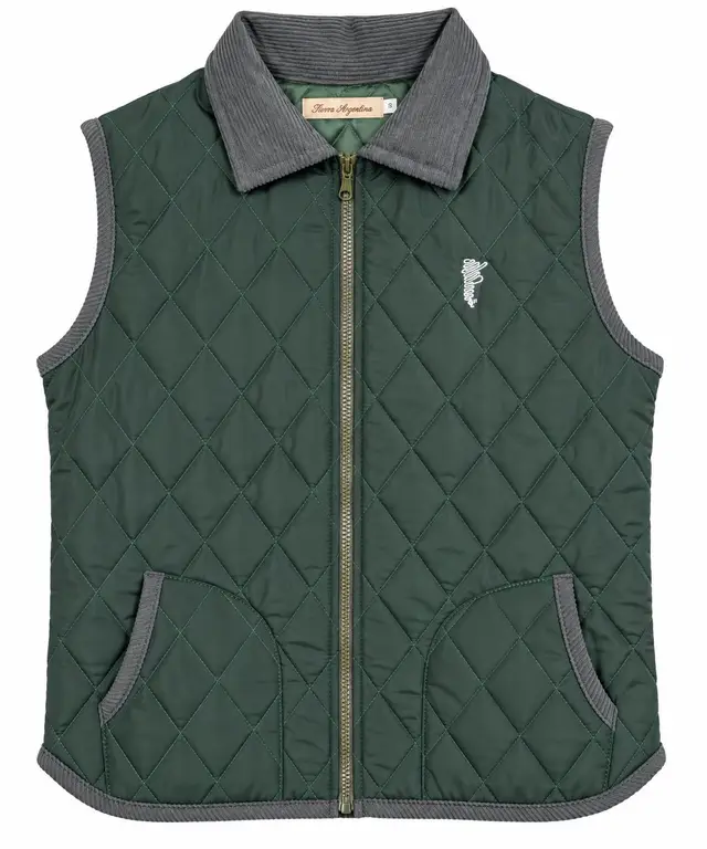 Chaleco Matelasse Verde d, para dama — Tierra Argentina