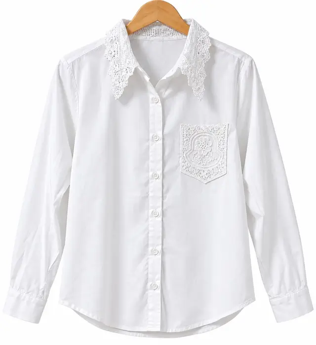 Camisa Blanca Broderie, para edicion limitada — Tierra Argentina