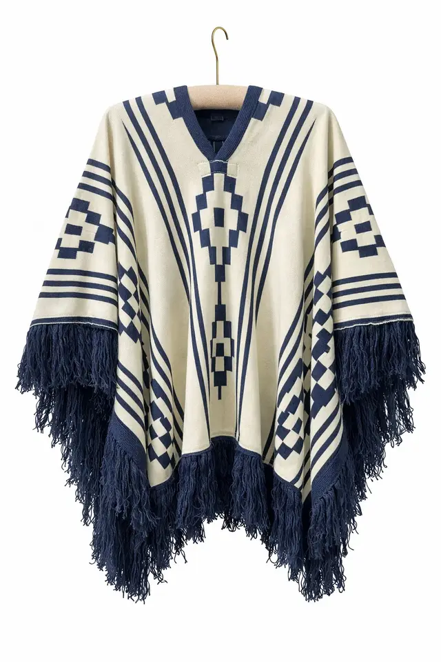 Poncho Doble Faz - 1,5mts Azul, para complementos — Tierra Argentina