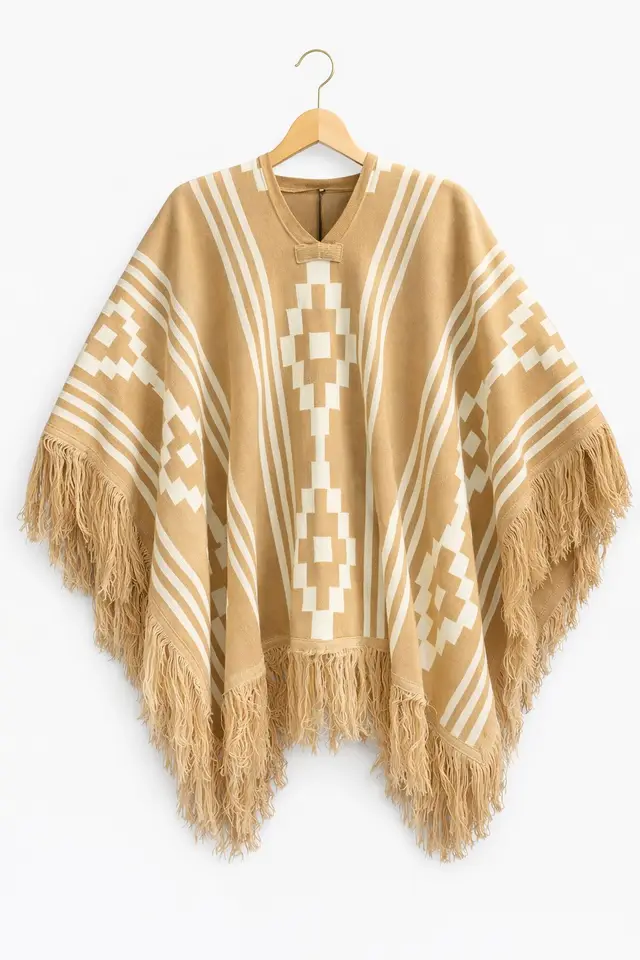 Poncho Tejido Doble Faz – 1,5 mts Amarillo, para complementos — Tierra Argentina