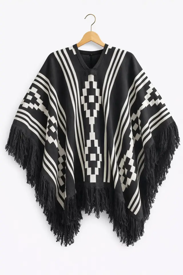 Poncho Doble Faz - 1,5mts Negro, para complementos — Tierra Argentina