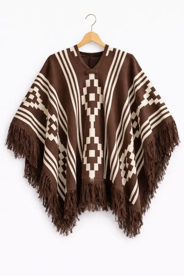 Poncho Doble Faz - 1,5mts Chocolate, para complementos — Tierra Argentina