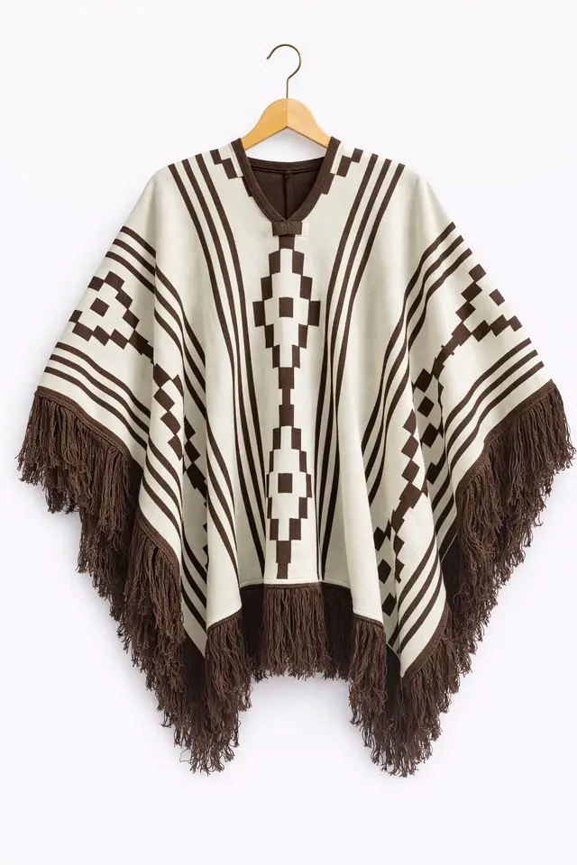 Poncho Doble Faz - 1,5mts Chocolate, para complementos — Tierra Argentina