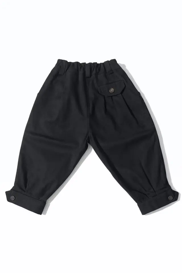 Bombacha gabardina elastizada bordada Negro Niño, para niño — Tierra Argentina