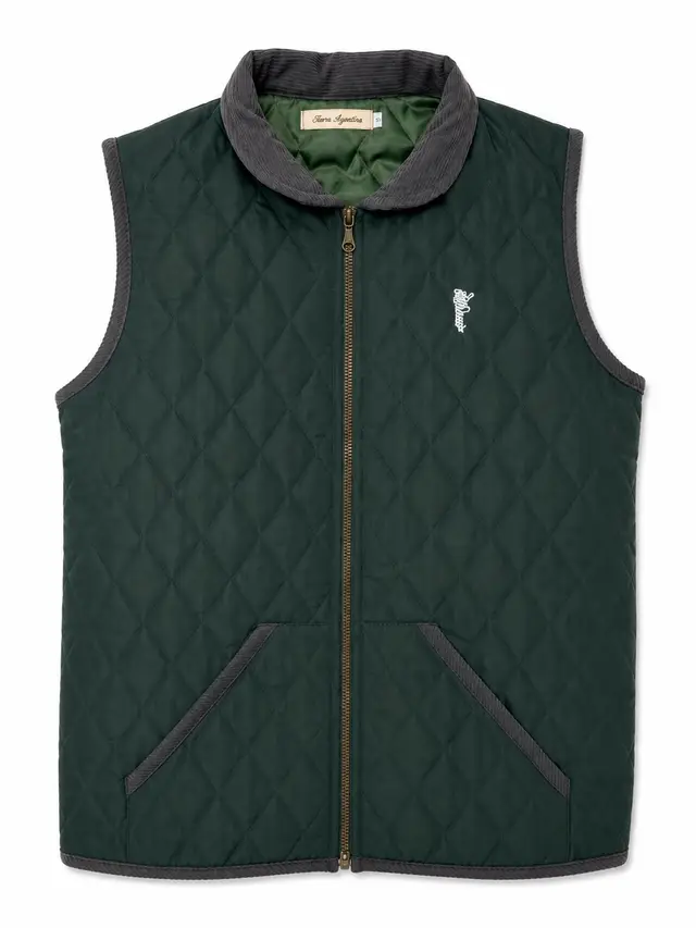 Chaleco Matelasse Verde, para caballero — Tierra Argentina