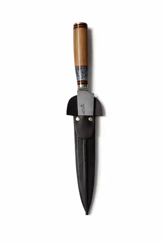 Cuchillo Criollo en Acero Inoxidable con Mango de Madera y Vaina de Cuero, cuchilleria , para complementos — Tierra Argentina (foto 2)