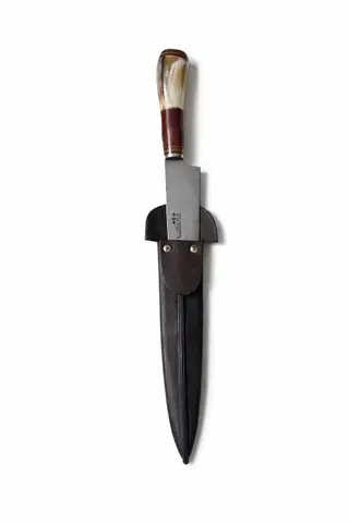 Cuchillo Criollo en Acero Inoxidable con Mango de Asta y Vaina de Cuero, cuchilleria , para complementos — Tierra Argentina (foto 2)