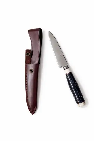 Cuchillo Criollo en Acero Inoxidable con Mango Combinado y Vaina de Cuero, cuchilleria , para complementos — Tierra Argentina (foto 1)