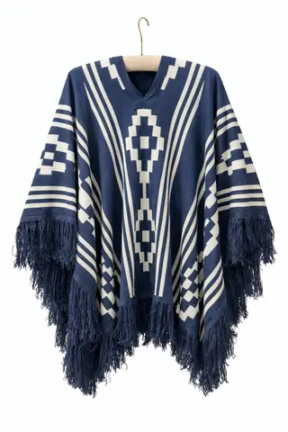 Poncho Doble Faz - 1,5mts Azul, para complementos — Tierra Argentina (foto 1)