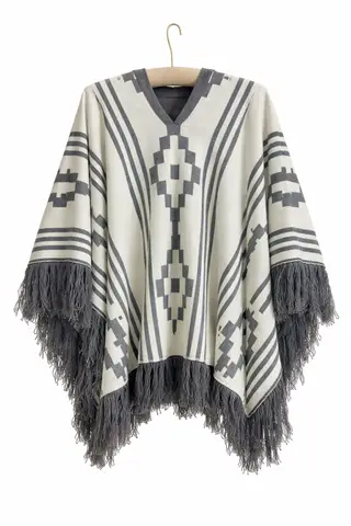 Poncho Doble Faz - 1,5mts Gris, para complementos — Tierra Argentina (foto 2)