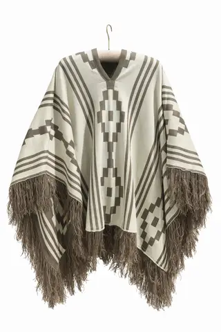 Poncho Doble Faz - 1,5mts Beige, para complementos — Tierra Argentina (foto 2)
