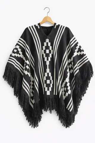 Poncho Doble Faz - 1,5mts Negro, para complementos — Tierra Argentina (foto 1)