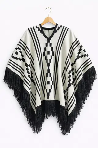 Poncho Doble Faz - 1,5mts Negro, para complementos — Tierra Argentina (foto 2)