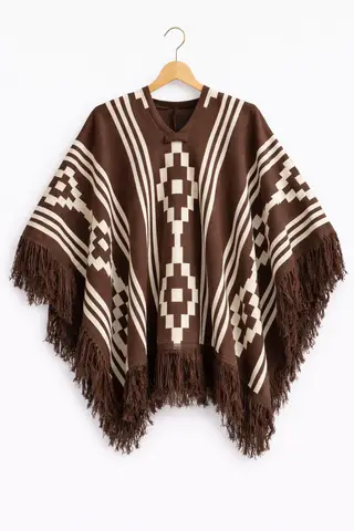Poncho Doble Faz - 1,5mts Chocolate, para complementos — Tierra Argentina (foto 1)