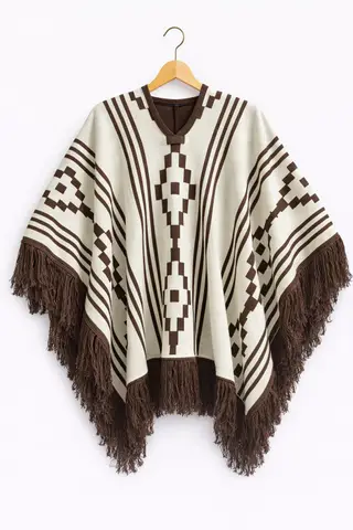 Poncho Doble Faz - 1,5mts Chocolate, para complementos — Tierra Argentina (foto 2)