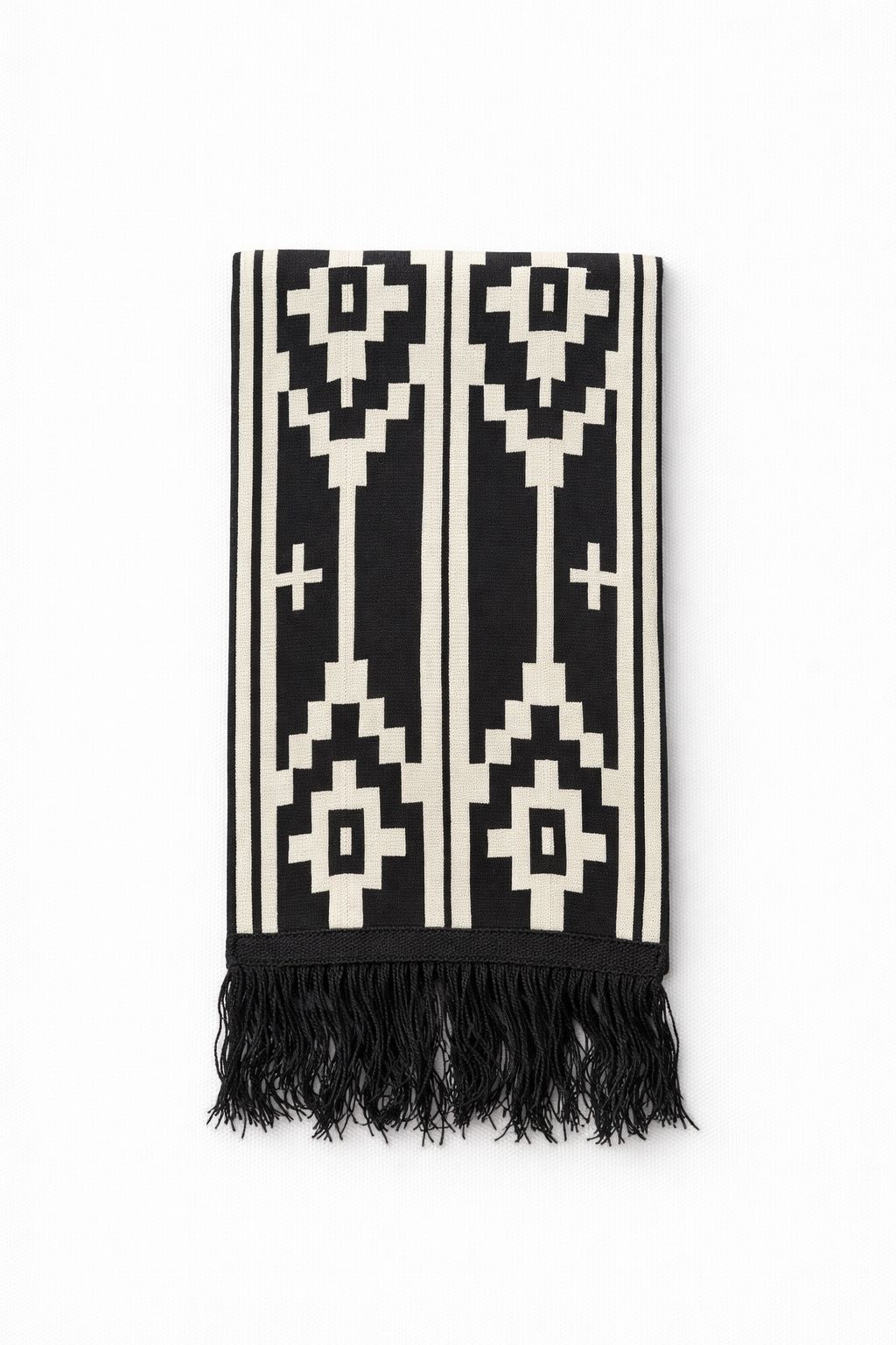 Bufandas tejidas doble faz negro