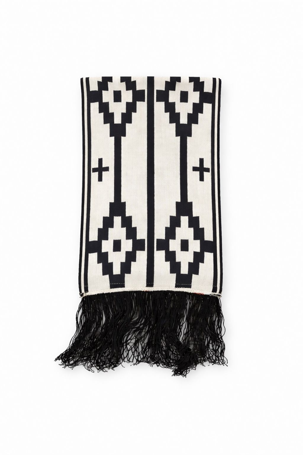 Bufandas tejidas doble faz negro