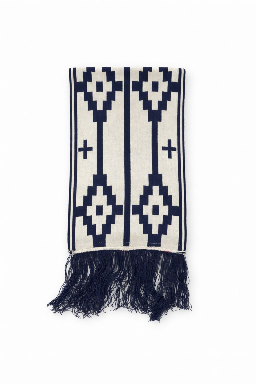 Bufandas tejidas doble faz azul