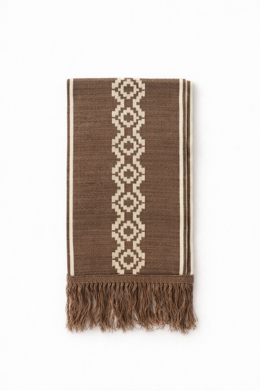 Bufandas tejidas doble faz beige