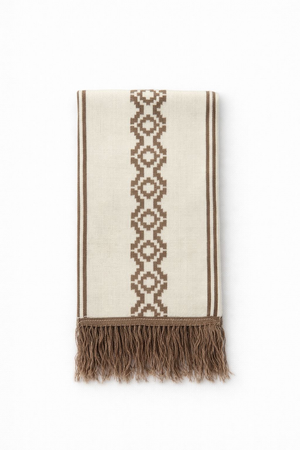 Bufandas tejidas doble faz beige