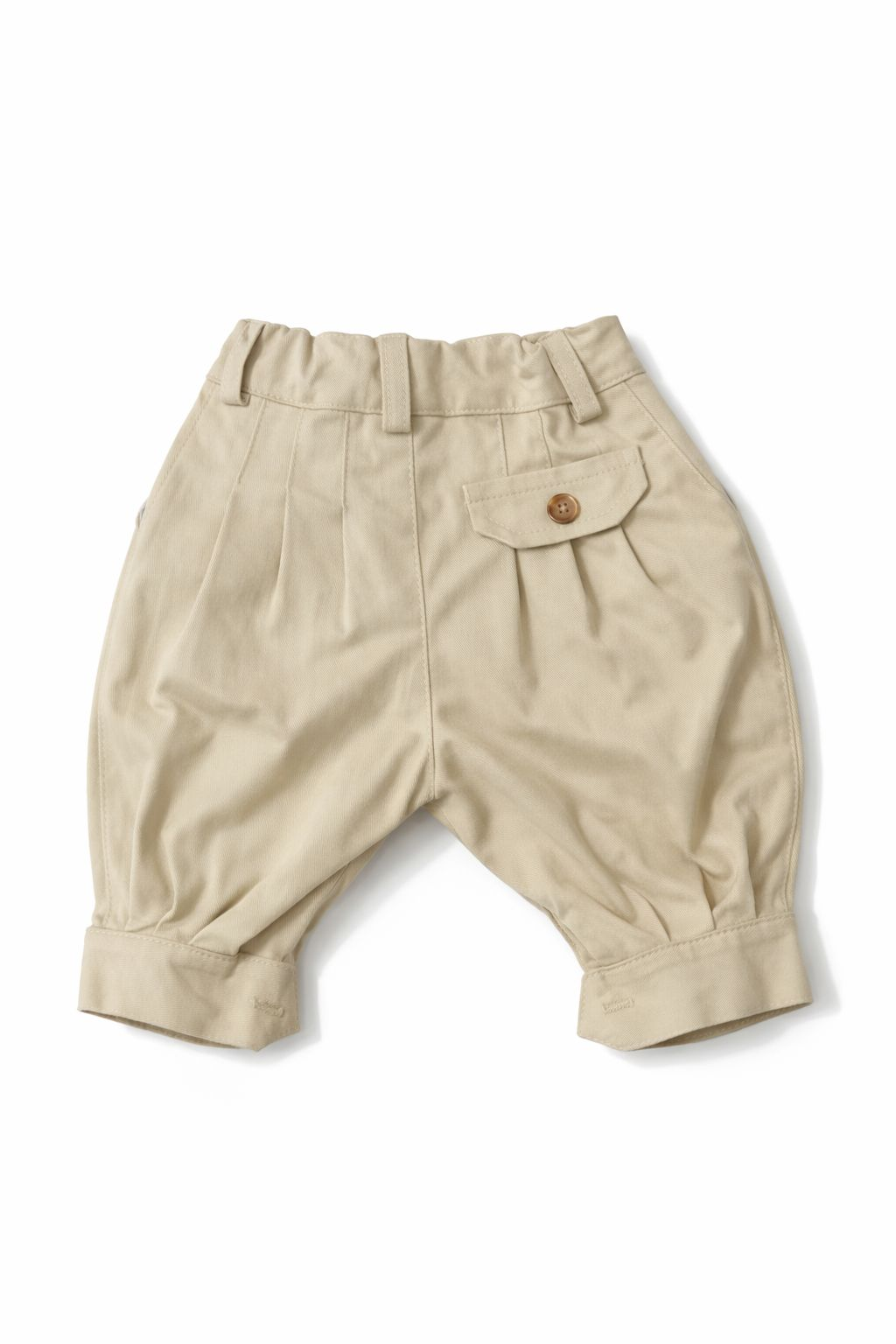 Bombacha gabardina elastizada bordada beige niño/a