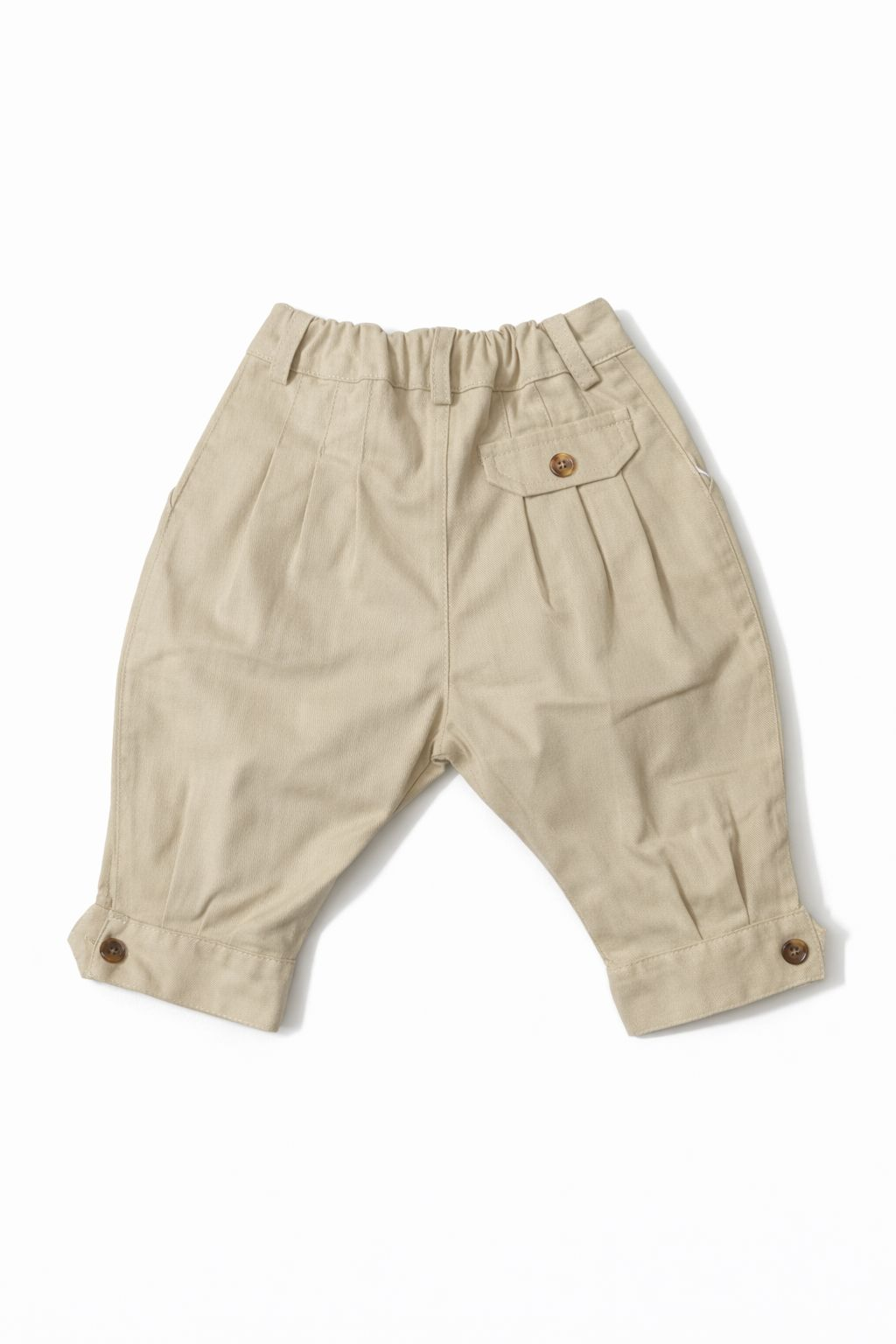 Bombacha gabardina elastizada bordada beige Et