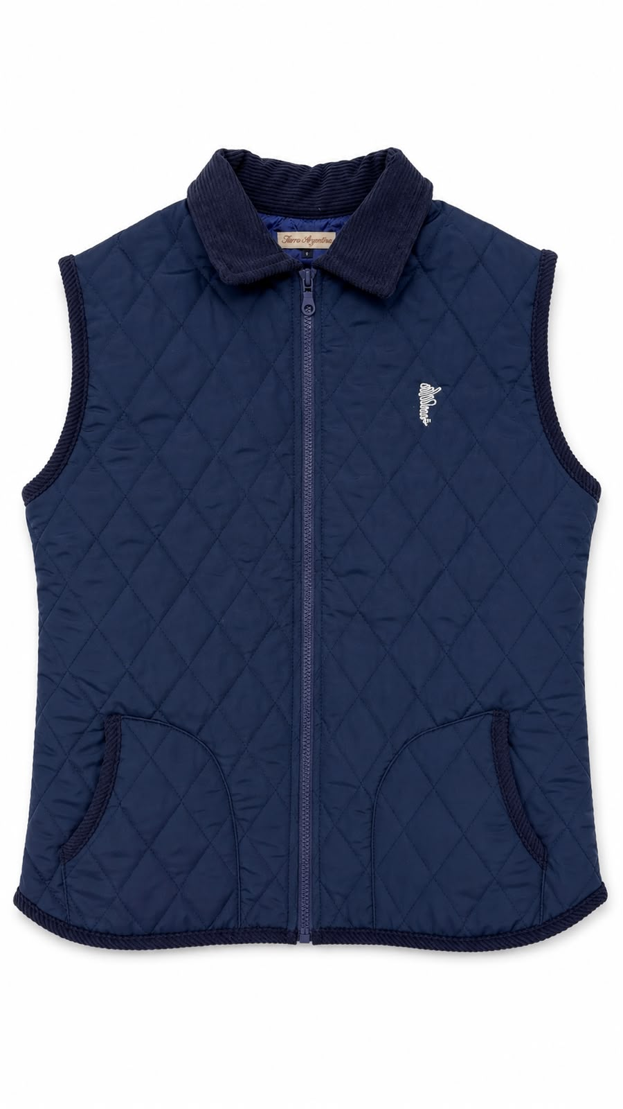 Chaleco Matelasse Dama Azul